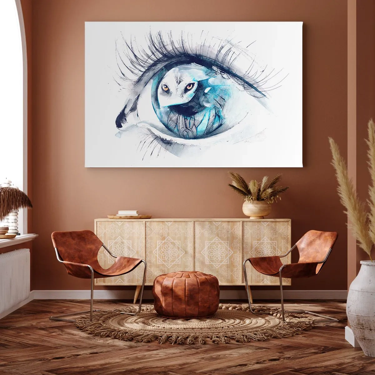 Quadro em tela - Cara a cara com o selvagem - 120x80 cm