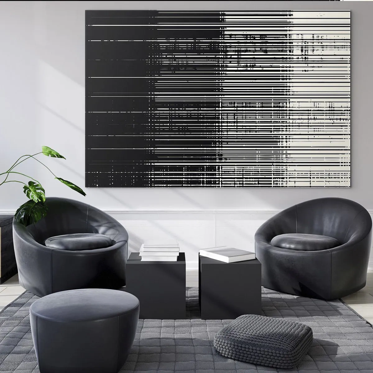 Quadro em vidro - Ondas e vibrações - 120x80 cm
