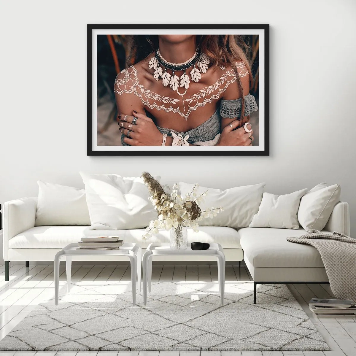 Pôster com moldura preta - Talismãs, rituais de feminilidade - 70x50 cm