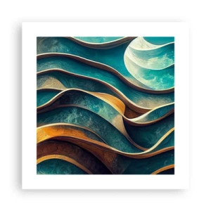 Pôster - Meandros de azul - 40x40 cm