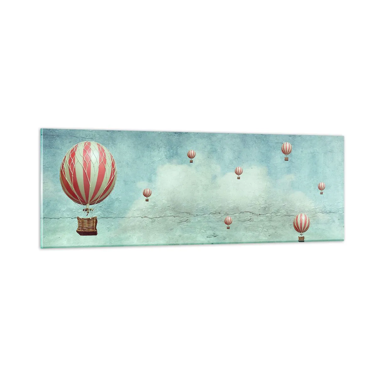 Quadro em vidro - Livres da azáfama da vida - 90x30 cm