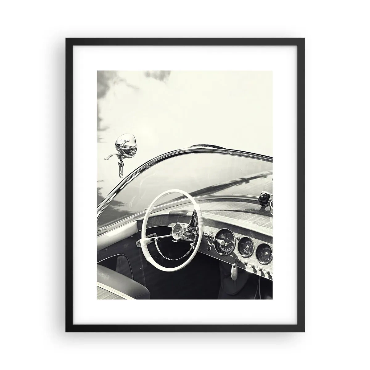 Pôster com moldura preta - Tempo para os ricos - 40x50 cm