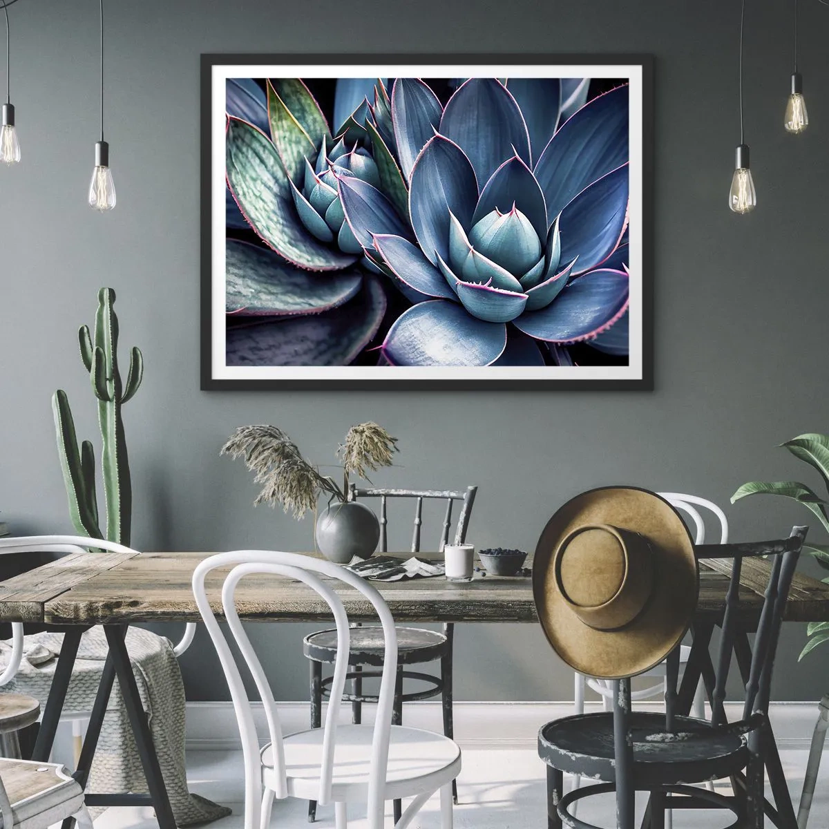 Pôster com moldura preta - Força vital - 70x50 cm