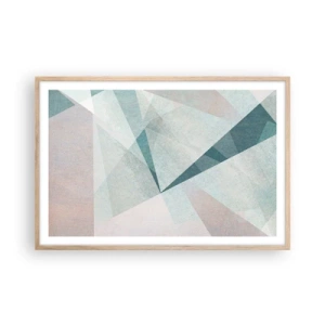 Pôster com moldura de carvalho claro - Calmo, embora dinâmico - 91x61 cm