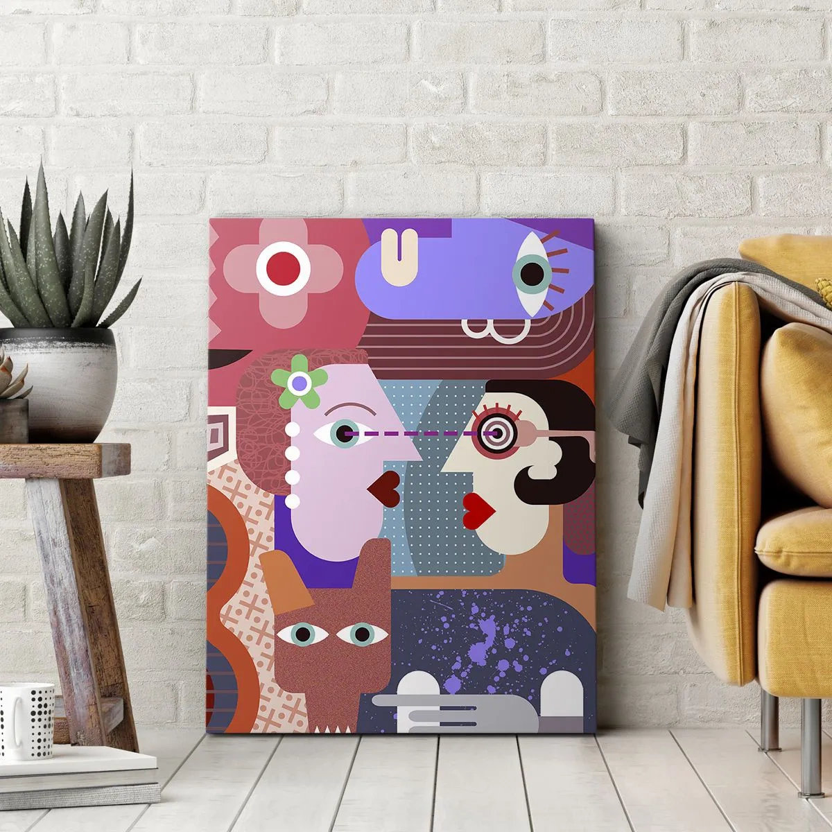 Quadro em tela - Olho no olho - 65x120 cm