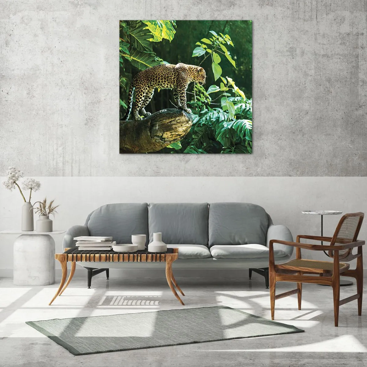 Quadro em vidro - Vamos caçar? - 60x60 cm