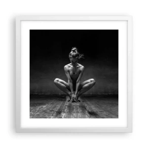 Pôster em moldura branca - A energia da dança - 40x40 cm