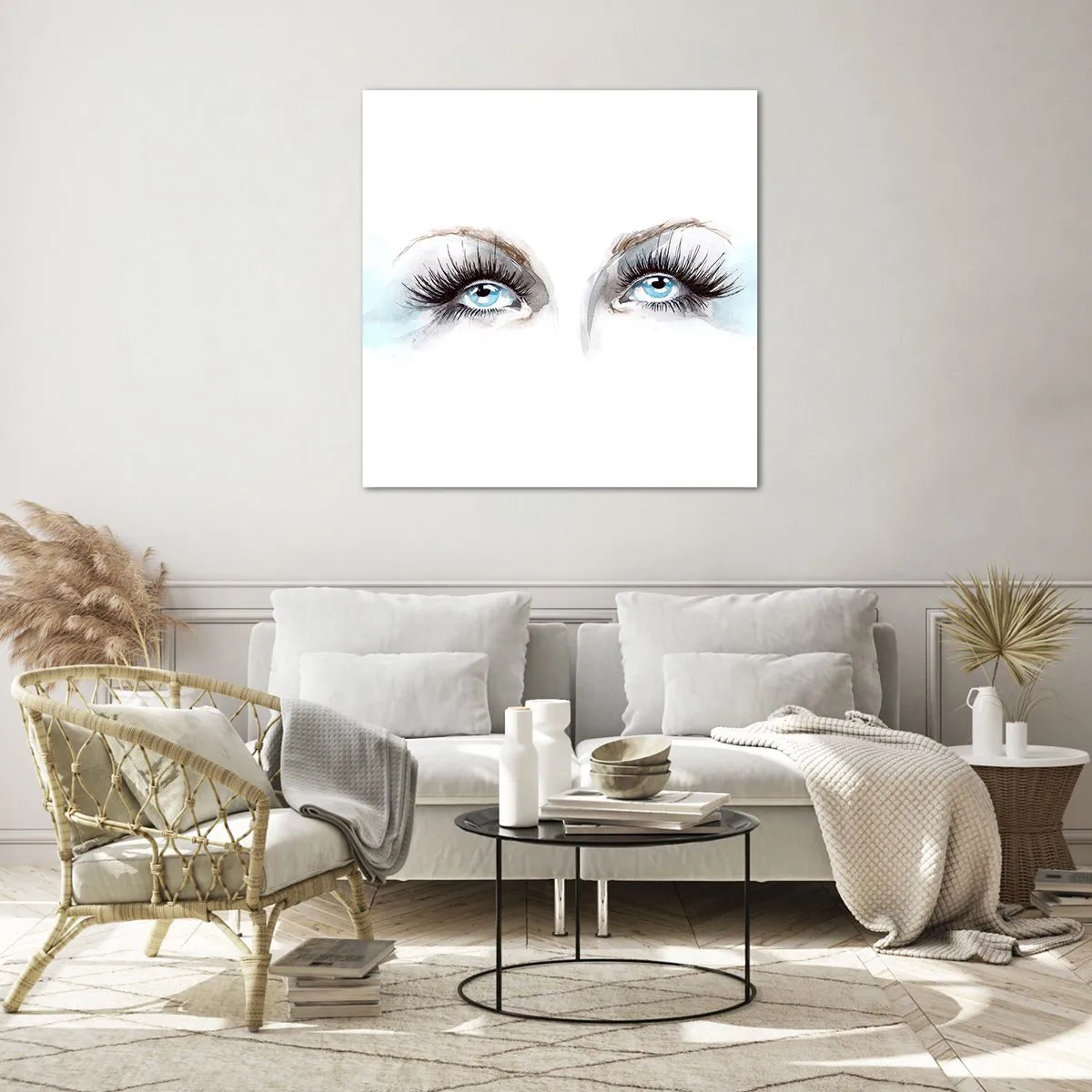 Quadro em vidro - Olhos de anjo? - 70x70 cm