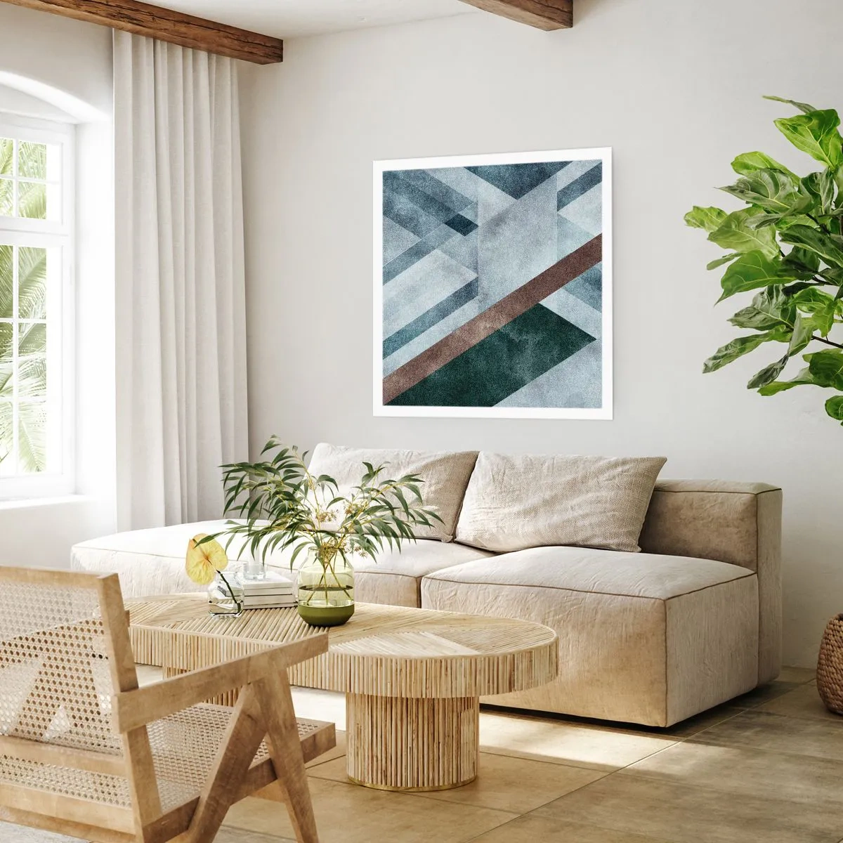 Pôster - Elegância sofisticada da geometria - 40x40 cm