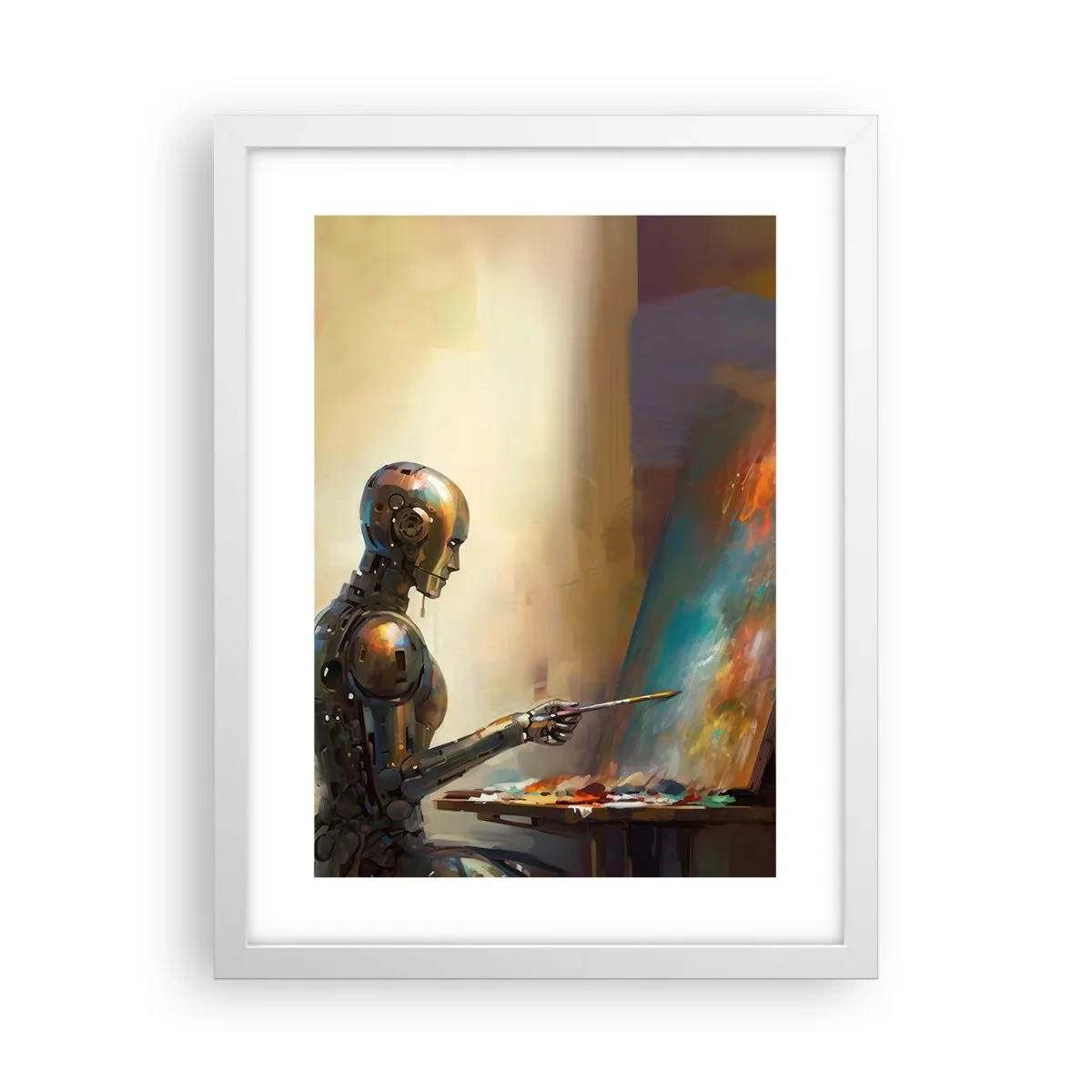 Pôster em moldura branca - A arte do futuro - 30x40 cm