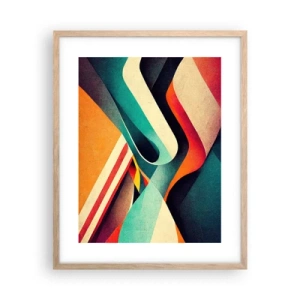 Pôster com moldura de carvalho claro - Composição intensa - 40x50 cm