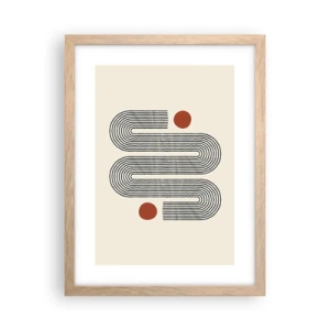 Pôster com moldura de carvalho claro - Do início ao fim - 30x40 cm