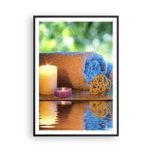 Pôster com moldura preta - Tempo para o corpo - 70x100 cm