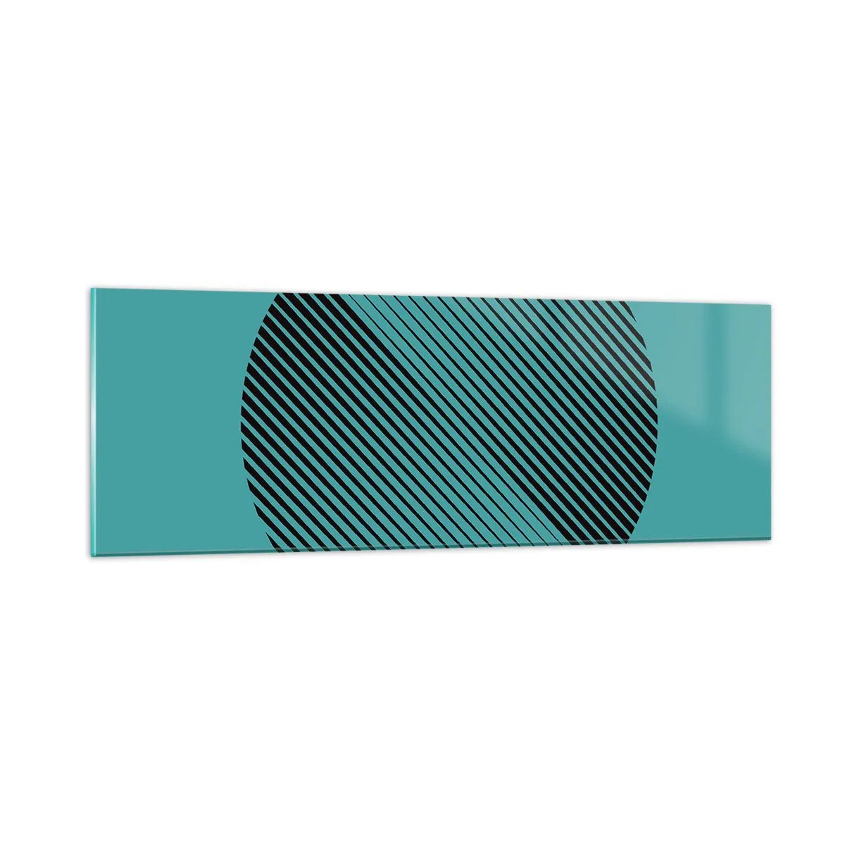 Quadro em vidro - Círculo – uma variação geométrica - 90x30 cm