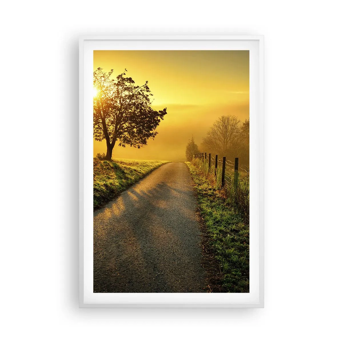 Pôster em moldura branca - Uma tarde agradável - 61x91 cm