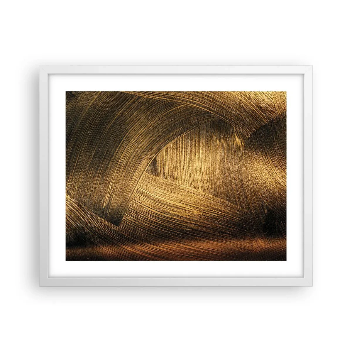 Pôster em moldura branca - No labirinto dourado - 50x40 cm