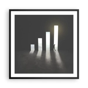 Pôster com moldura preta - Sucesso – impressão - 60x60 cm