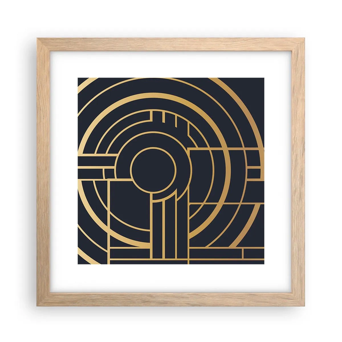 Pôster com moldura de carvalho claro - Rotação das coisas - 30x30 cm