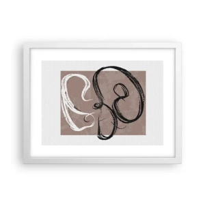 Pôster em moldura branca - Composição – a busca pela plenitude - 40x30 cm