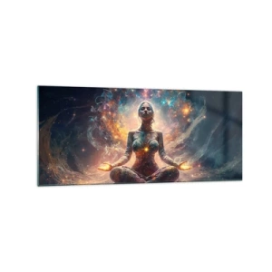 Quadro em vidro - Fluxo de boa energia - 120x50 cm