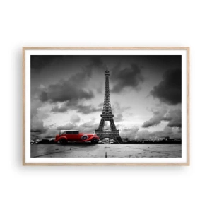 Pôster com moldura de carvalho claro - Não há muito tempo atrás em Paris - 100x70 cm