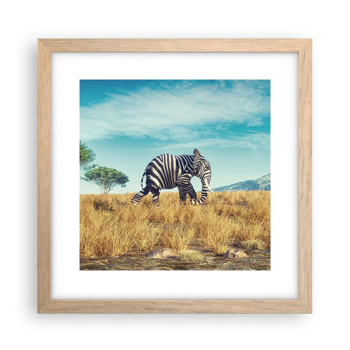 Pôster com moldura de carvalho claro - Cinza não está mais na moda - 30x30 cm