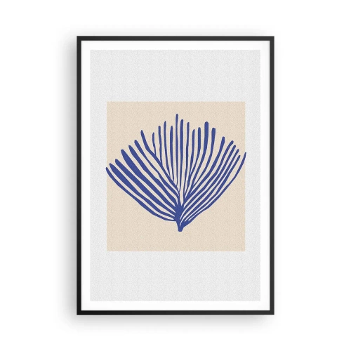 Pôster com moldura preta - Ventilador azul - 70x100 cm