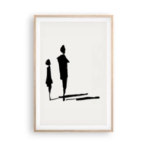 Pôster com moldura de carvalho claro - Certeza que juntos? - 61x91 cm