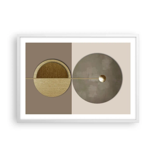 Pôster em moldura branca - Equilíbrio perfeito - 70x50 cm