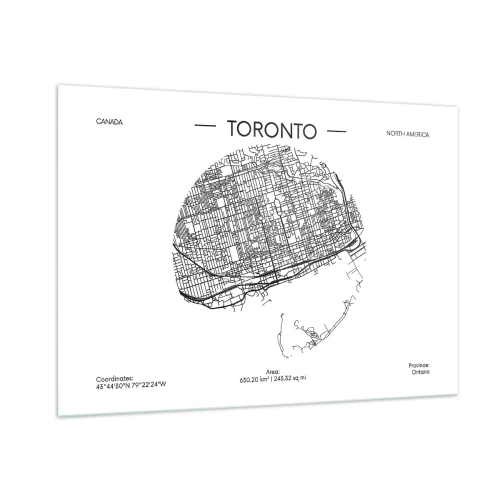 Quadro em vidro - Anatomia de Toronto - 100x70 cm