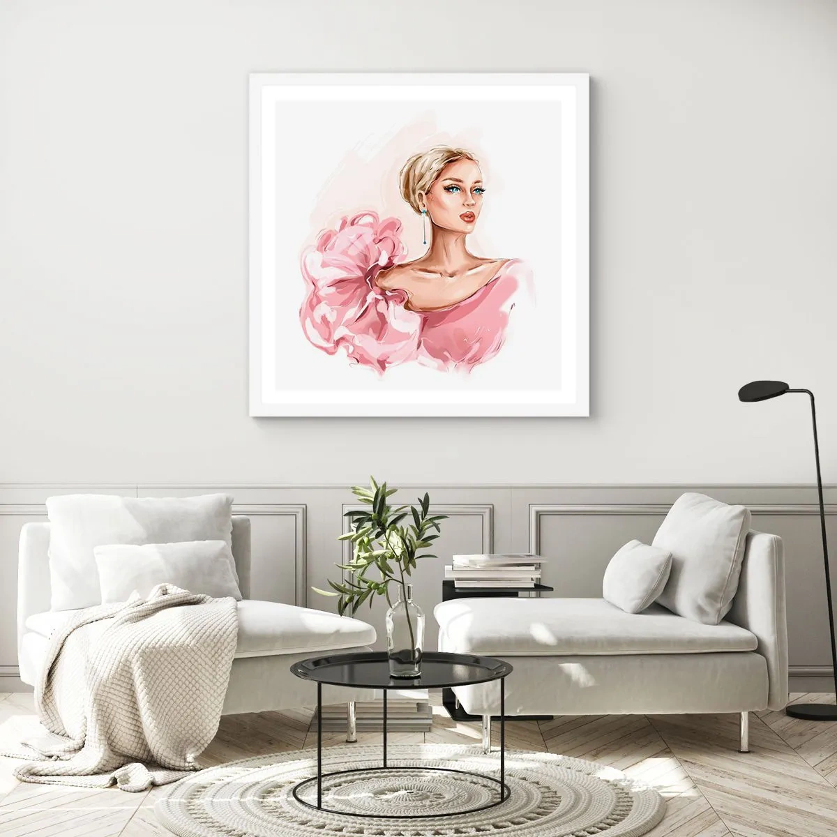 Pôster em moldura branca - Parece pintada... - 40x40 cm