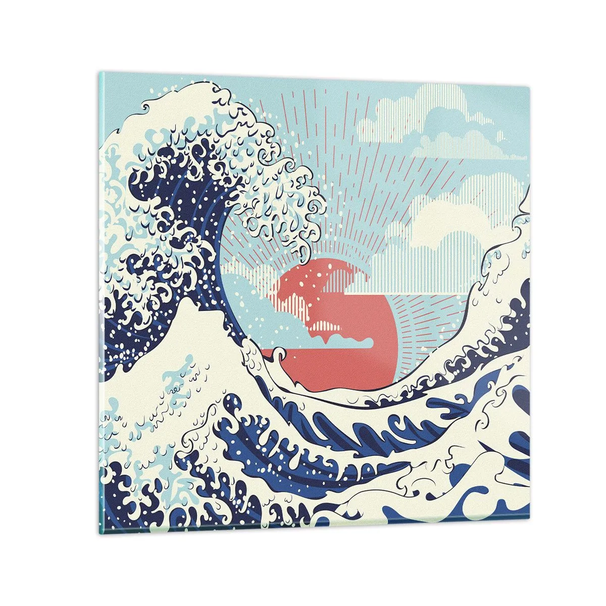 Quadro em vidro - Das inspirações japonesas - 30x30 cm