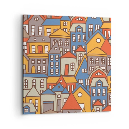 Quadro em tela - Atrás da casa - 60x60 cm