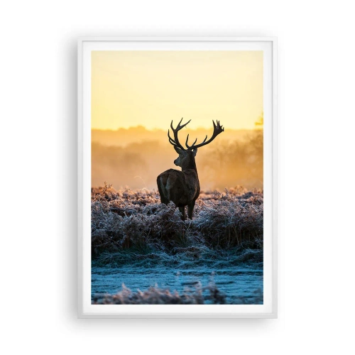 Pôster em moldura branca - Coroado em sua terra - 70x100 cm