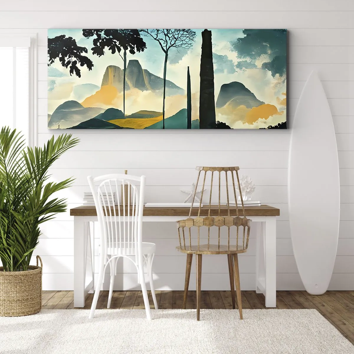 Quadro em tela - Cada vez mais alto - 100x40 cm