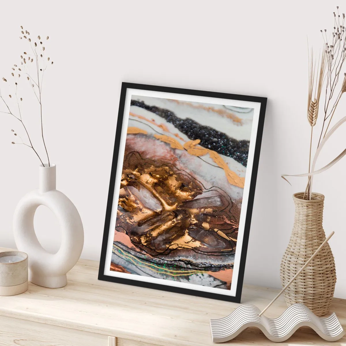 Pôster com moldura preta - O elemento terra - 61x91 cm