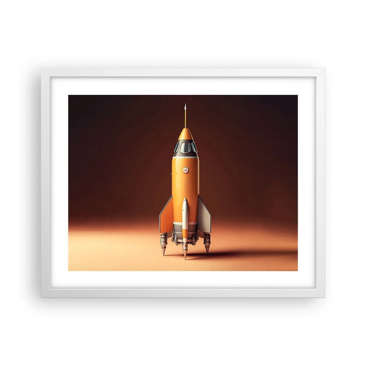 Pôster em moldura branca - Tudo começa com um sonho - 50x40 cm