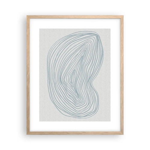 Pôster com moldura de carvalho claro - Deixe cair o sorriso - 40x50 cm