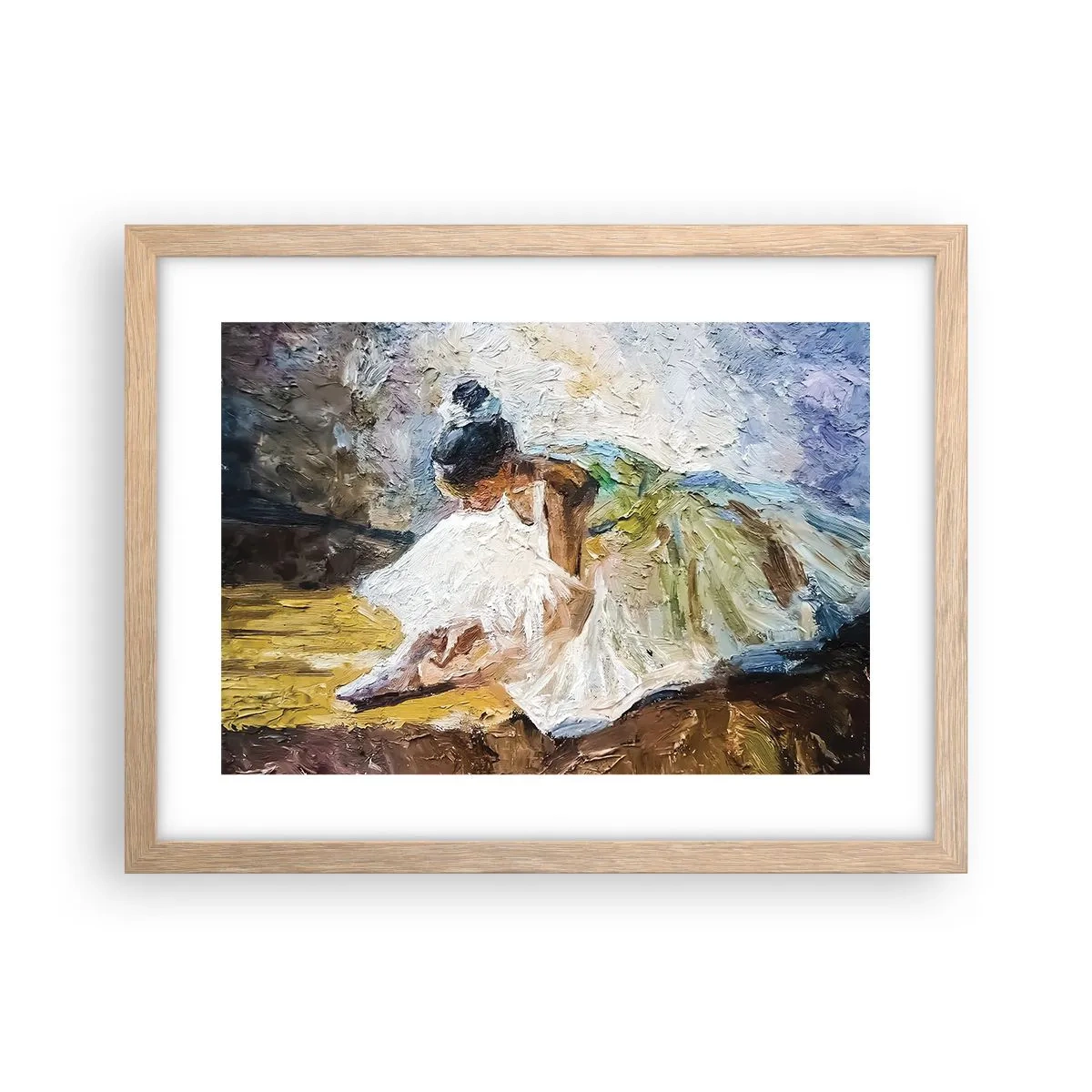 Pôster com moldura de carvalho claro - Do quadro de Degas - 40x30 cm