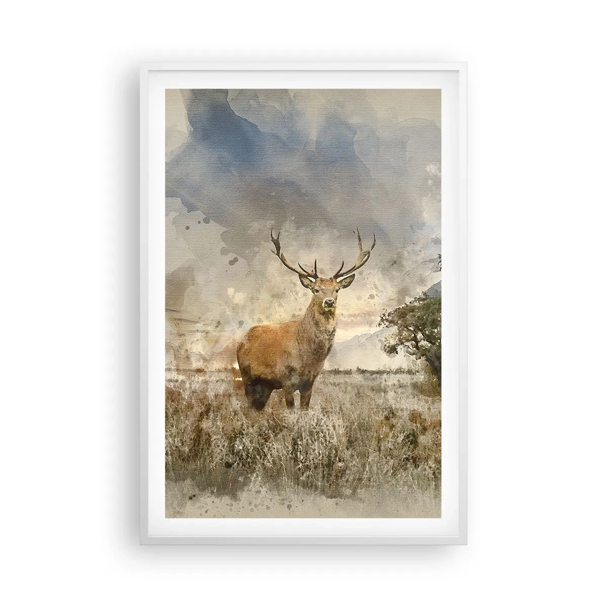 Pôster em moldura branca - Dignidade - força - dignidade - 61x91 cm