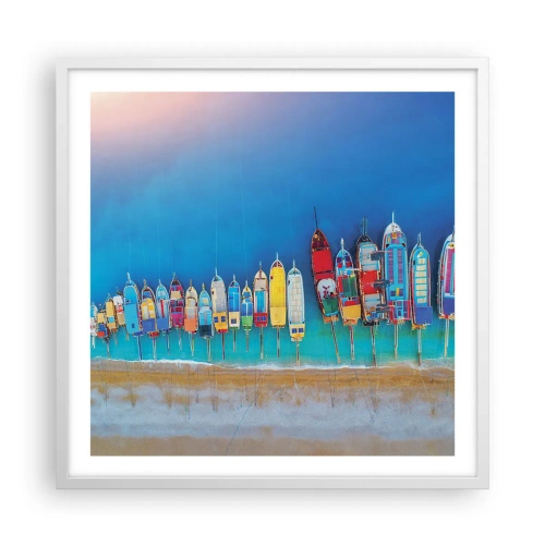 Pôster em moldura branca - Vista panorâmica - 60x60 cm