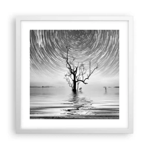 Pôster em moldura branca - Sinfonia da natureza - 40x40 cm