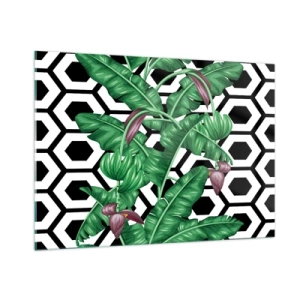 Quadro em vidro - Composição simétrica por natureza - 100x70 cm