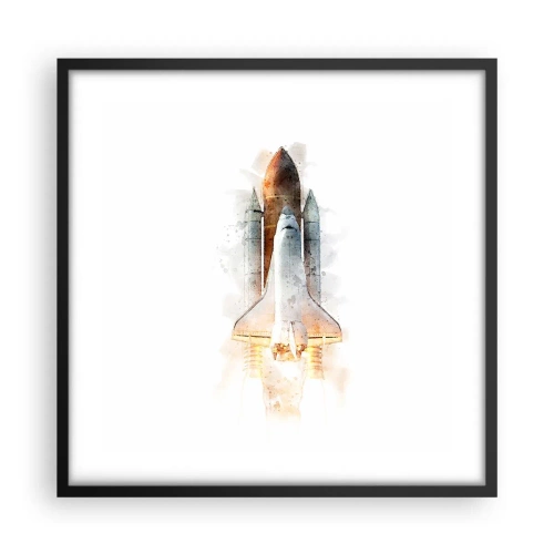 Pôster com moldura preta - Exploradores para iniciantes - 50x50 cm