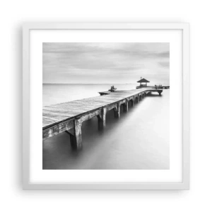 Pôster em moldura branca - Para longe - 40x40 cm