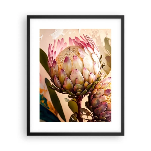 Pôster com moldura preta - Abraçado com ternura - 40x50 cm