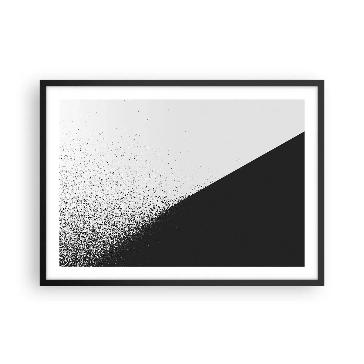 Pôster com moldura preta - Cada vez mais rápido, cada vez mais - 70x50 cm