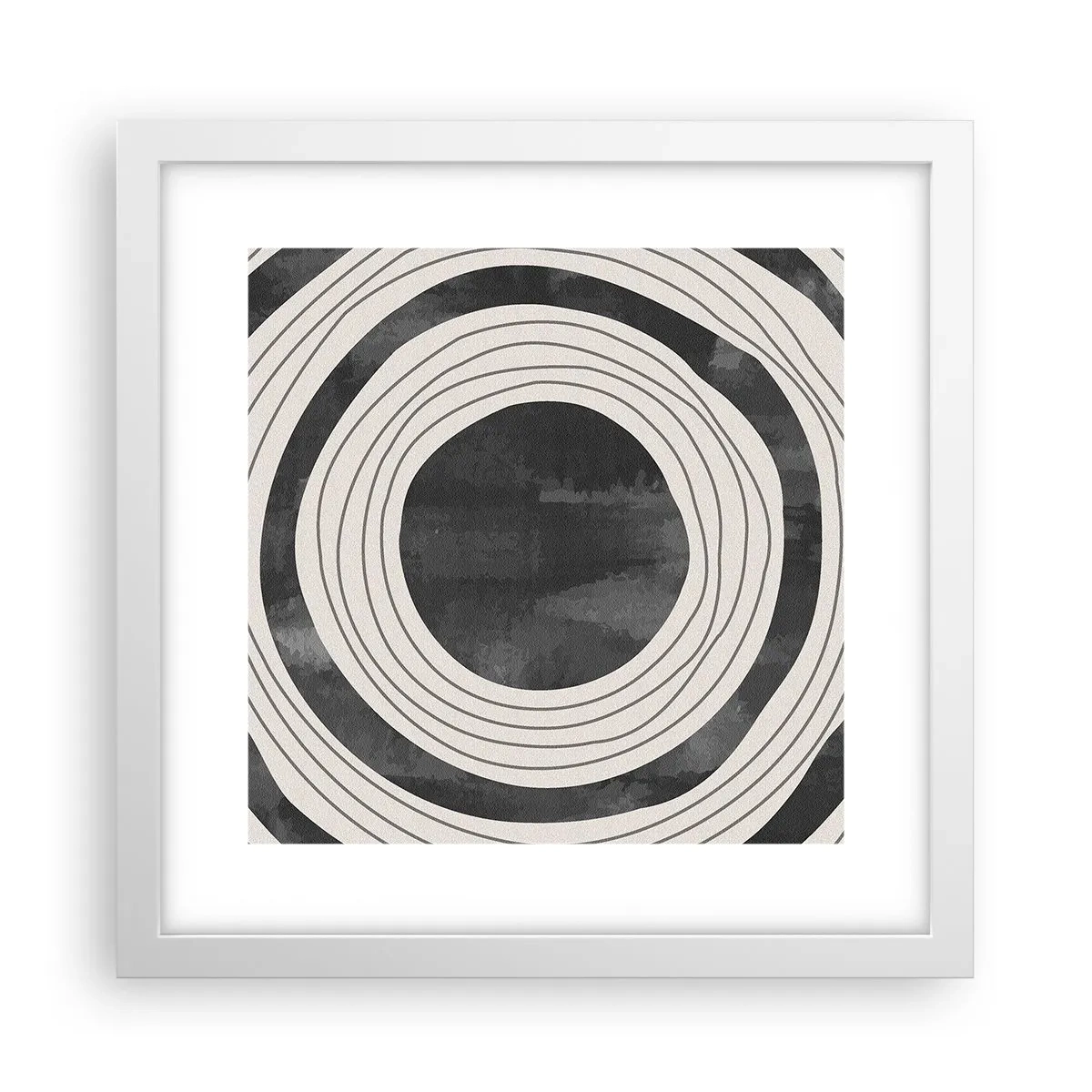 Pôster em moldura branca - Direito ao ponto - 30x30 cm