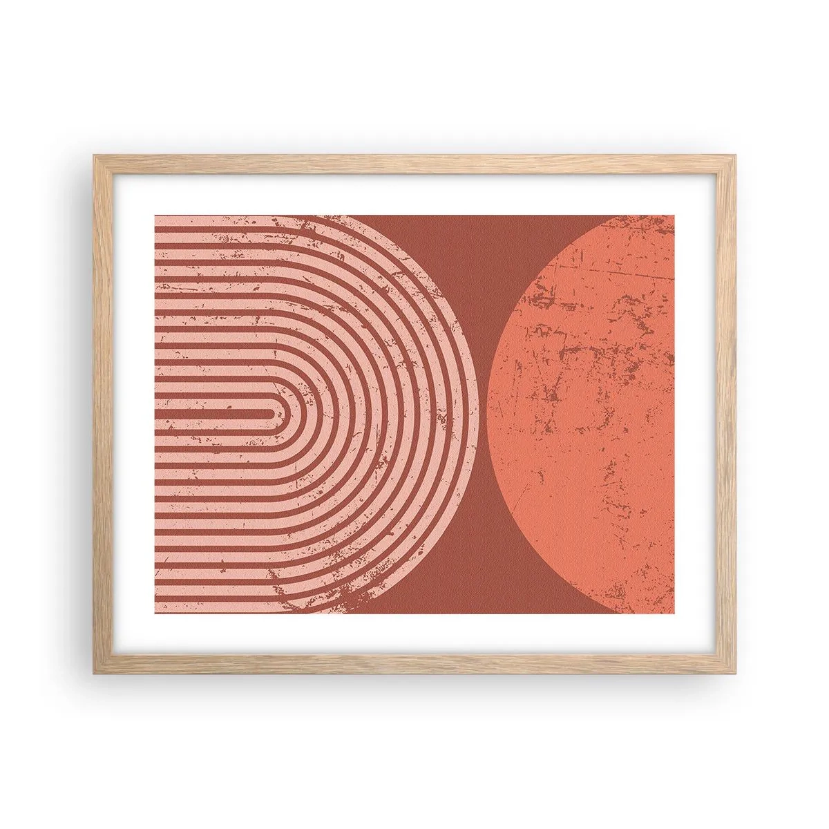 Pôster com moldura de carvalho claro - Relacionamento próximo - 50x40 cm