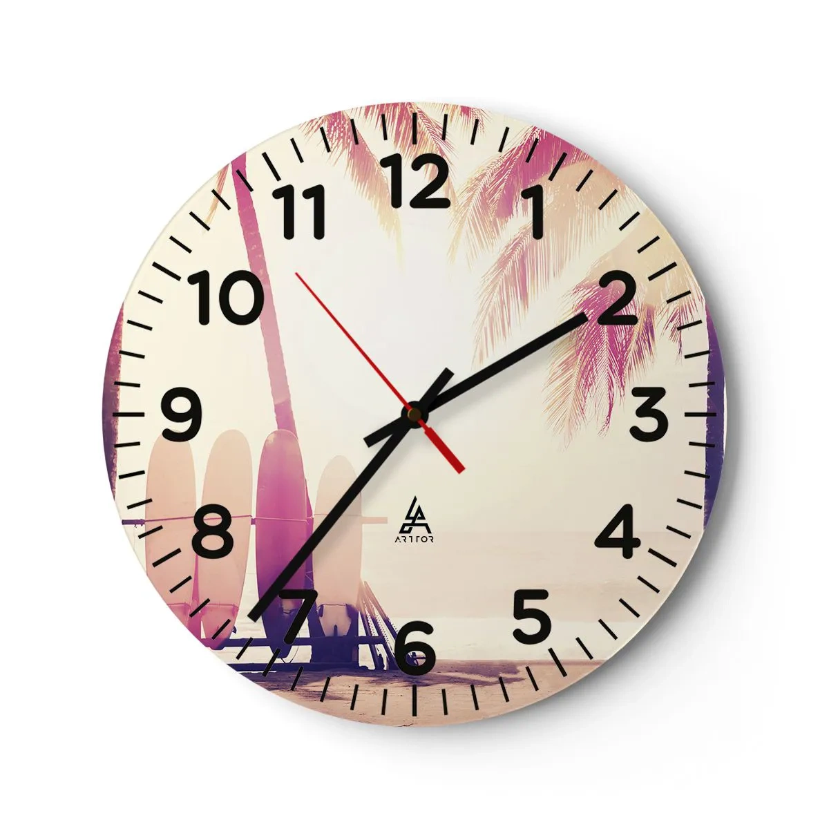 Relógio de parede - Relógio em vidro - Vai ser um grande dia - 40x40 cm